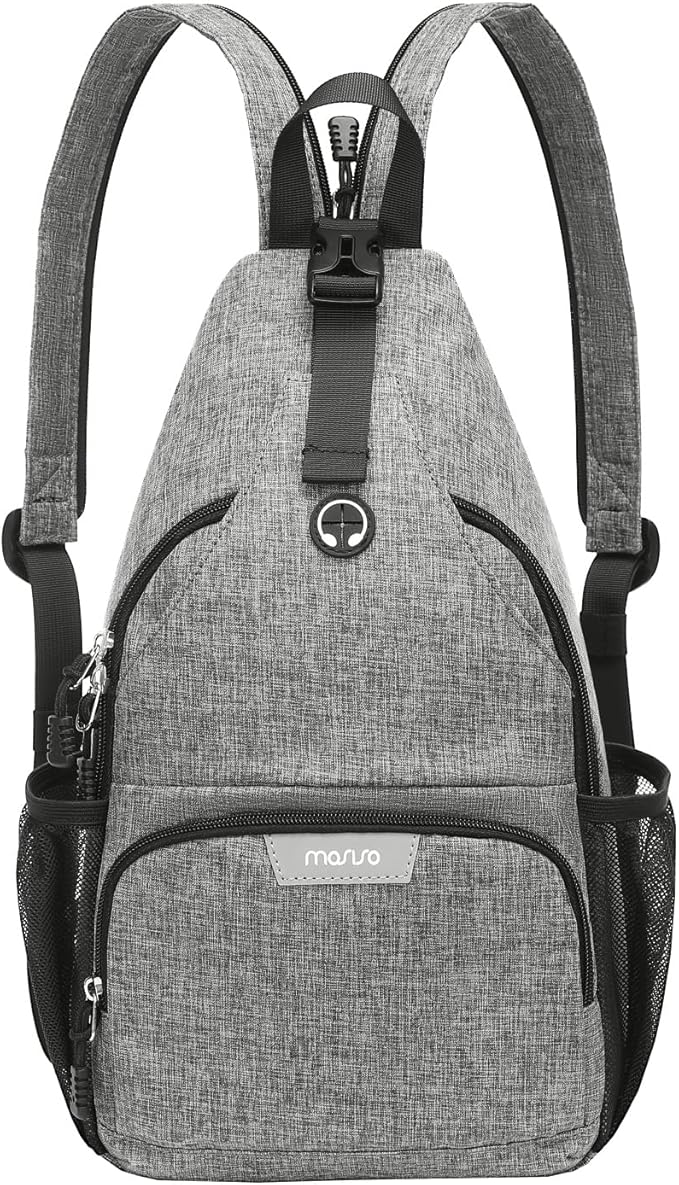 MOSISO Sling Backpack Travel Hiking Daypack, Crossbody Convertible Sling Bag with Front Pocket One Shoulder Chest Bag
