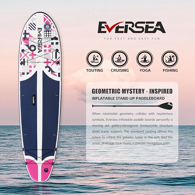 Inflatable Stand-Up Paddle Boards – Available 32"/33"/34" Widths Inflatable Paddle Board with SUP Accessories, Camera Mount, Basic All-Around SUP Board for All Skill Levels, Up to 450lbs