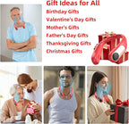 Portable Neck Fan,Personal Wearable Bladeless Fan,LED Display,4-Speeds,6000mAh USB Rechargeable,360° Strong Cooling Wind,Hands Free,Long Lasting,Birthday Gifts for Men Women Dad Mom (Red)