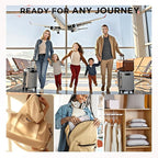 8 Set Compression Packing Cubes for Travel Essentials,Compressible Expandable Packing Cubes for Suitcase,OlarHike Luggage Organizer Bags for Travel,Handy Helper for Organizing Clothes(Pink Stripped)