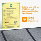 400 Watt Portable Folding Solar Panels IP68 Waterproof ETFE Coating 41V MC4 Output for Power Stations Solar Generator Camping Off-Grid RV Emergency Backup