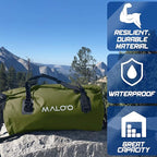Malo'o Waterproof Dry Bag Duffel 40L/60L/100L, Roll Top Duffel Keeps Gear Dry for Kayaking, Rafting, Boating, Swimming, Camping, Hiking, Beach, Fishing - Internal & External Pockets and Molle Loops