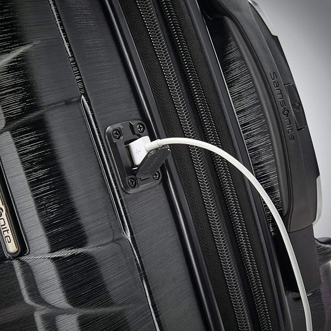 Samsonite Centric 2 Hardside Expandable Luggage with Spinner Wheels, Black, Carry-On 20-Inch