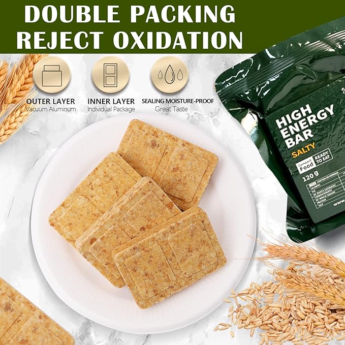 Emergency Food Ration Bars, Pepper Flavor Survival Tabs Supply for Outdoor Camping Emergency Snowstorm Earthquake Disaster Preparedness Kit With Long Self Life