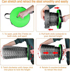 Boreeman Upgraded Folding Stool Lightweight Yet More Sturdy with Load Capacity 400lbs Portable Collapsible Stool for Camping Fishing Hiking BBQ (Green)