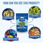 Thousand Lakes Freeze Dried Vegetables - Broccoli Florets - Bulk 5 ounces | 100% Florets - No Stems | No Salt Added