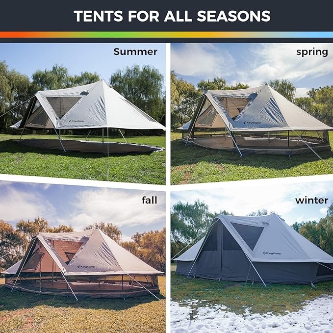 KingCamp Tent Footprint Waterproof Camping Tarp, Ultralight Lightweight Durable Groundsheet for Camping Hiking Backpacking - Fits for KingCamp Khan Palace Tent