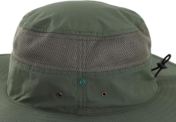 Connectyle Wide Brim Sun Hat for Men Breathable Cowboy Boonie Hat UPF 50+ Sun Protection Bucket Hat for Fishing Hiking