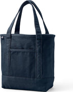Lands' End Open Top Canvas Tote Bag