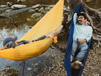 KAMMOK: Single Hammock | Made from Strong & 100% Recycled Water Resistant Ripstop Fabric | Comfortable, Packable, Lightweight (Lifetime Adventure Grade Warranty), Sunflower Gold