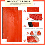 Qunclay 12 Set Emergency Sleeping Bag Survival Bivvy Sack Blanket with Whistles Lightweight Portable Thermal Survival Bag Thick Tent with Hood Extension Nylon Stuff Sack