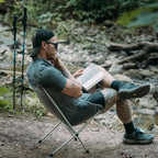 Ultralight Camping Chair, Portable Folding Backpacking Chair with FUll Aluminum Frame, Breathable Mesh, Compact Travel Hiking Chair, Heavy Duty 330 lbs Outdoor Folding Chair with Carry Bag