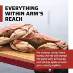 Camp Chef Folding Side Shelf Set for 2 Burners