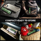 RECHOO LED Flashlight 2 Pack Green, Tactical Flashlights High Lumens with 3 Modes, Pocket Small Flash Light, Waterproof Zoomable Flashlights for Home Emergency, Camping Essentials (Battery Included)