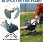 TIMBER RIDGE Hammock Camping Chair with Adjustable Backrest, Heavy Duty Folding Hammock Chair Supports 300lbs, Portable Hammock Chair for Camping, Travelling and Patio, Blue 2 Pack