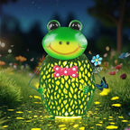 Frog Solar Hanging Lights Outdoor Handmade Iron Solar Outdoor Lanterns Waterproof Perfect for Floor, Patio, Yard, Garden Decorations Outdoor