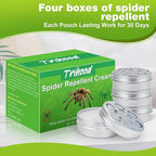 4 Pack Peppermint Oil Spider Repellent Indoor - Powerful Spider Repellent with Plant-Based Ingredients, Keep Spider Away from Indoor Outdoor Room Basement Garage Kids Pet Safe, Easy to Use