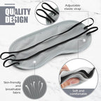 Tarpop 200 Pcs Eye Mask Sleeping Blindfold Eye Cover with Adjustable Strap for Games Party Team Building Travel Individually Wrapped Sleep Mask for Women Men (Gray)