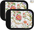 European White Flowers Luggage Handle Wrap for Suitcase Luggage Tags Handle Covers Identifiers Soft Decorations Travel Accessories 2 Pack