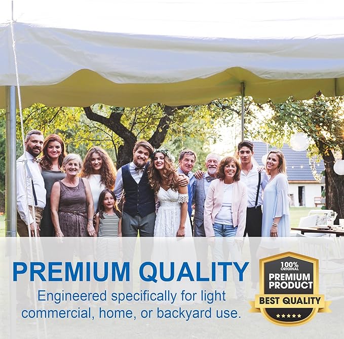 Party Tents Direct 20'x30' Canopy Tent, Weekender Canopy Pole Tent, Easy Up with Heavy Duty PVC White Top, 120 Person Capacity, Outdoor Canopies, Tents for Parties, Weddings & Events