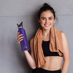 Stainless Steel Double Wall Water Bottles, Vacuum Insulated Bottle With Straw Lid, Insulated Water Bottle Keeps Water Cold for 24 Hours, Hot for 12 Hours, Hiking, Sports