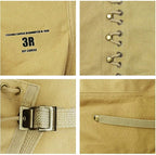 SMONT Canvas Leg Gaiters for Men WWII Reproduction M1936 Hiking Army Khaki Canvas Gaiters Puttee Protection for Legs, 3R