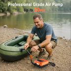 20PSI Electric Paddle Board Pump, Smart Rechargeable SUP Pump with DC 12V Car Connector, Inflation and Deflation Air Pump with Auto-Off for SUP, Kayaks, Tents, Air Mattress, Pool Floats, Inflatables