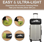 Travel Pillow Backpacking Pillow, Compressible Memory Foam Pillow Breathable Cover for Travel Airplane Hiking and Car