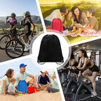 Grneric Drawstring Bags Bulk 14 Pcs Drawstring Backpack Bulk Cinch Bag Sackpack for Men Women Gym (Black)