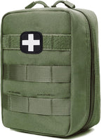 First Aid Kit EMT Medical IFAK Pouch, Molle Tactical Med Emergency Trauma Bag for Camping Home Car Hiking Hunting (Olive Drab)