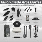 Novelty 11'6" x 35" Inflatable Stand Up Paddle Board with Seat- Stable SUP Board for Adults - Portable Paddleboard for Yoga, Surfing, Fishing - Includes Full Accessories Kit