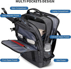 WITZMAN Travel Laptop Backpack for Men Fit 16 inch Computer Carry-on Airline Approved with USB Charging Port(B716 Silvery Grey)