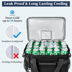 OPUX Cooler Bag, 48 Cans Insulated Soft Collapsible Portable Cooler, Soft Sided Leakproof Cooler for Beach Camping with Shoulder Strap, Ice Chest for Travel Road Trip Picnic, Black