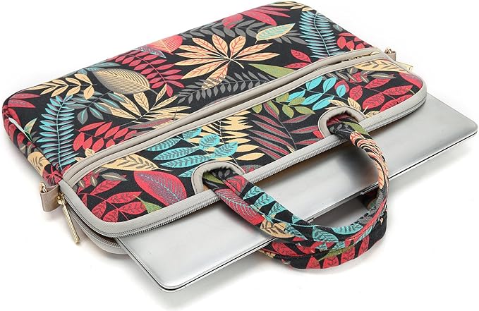 kayond Forest series Black Patten water-resistant Laptop Shoulder Messenger Bag Case Sleeve for 14 Inch 14.1 Inch Laptop