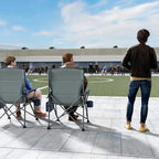 TIMBER RIDGE Oversized Folding Camping Chair High Back Heavy Duty for Adults Support up to 500lbs with Cup Holder, Side Pocket Cooler Bag 2 Pack