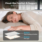 COMMOUDS Twin Air Mattress with Built-in Battery Powered Removable Pump, 18" High Inflatable Mattress, Portable Blow up Mattress, Air Bed for Camping, Home and Guest