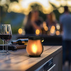 Schoolhouse Solar Lanterns Outdoor Waterproof - Realistic Flickering Flame, 3 Lighting Modes with Rope Handle Design, Waterproof & Solar-Powered for Patio, Garden, Porch, Tabletop Indoor Decor 1 Pack