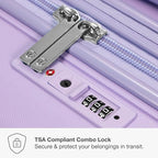 Traveler's Choice Pagosa Hardshell Expandable Luggage with Spinner Wheels, Lavender, 22-Inch Carry-on