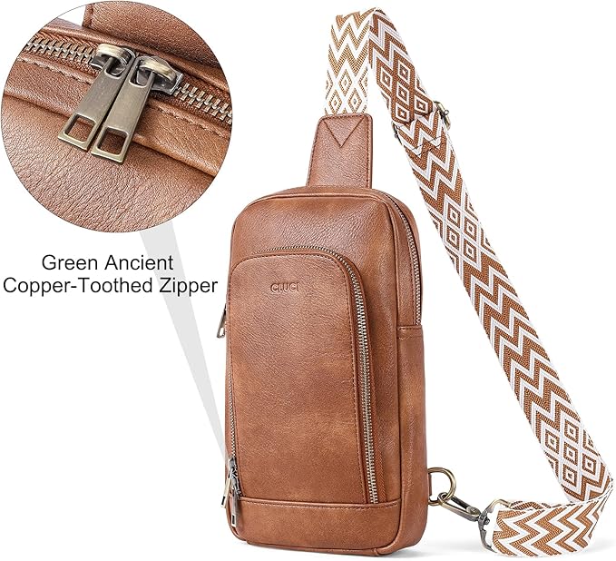 CLUCI Crossbody Bags for Women Men,Leather Sling Bag Cross Body Backpack for Woman Gifts for Women Birthday Unique