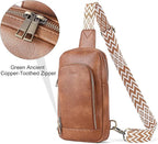 CLUCI Crossbody Bags for Women Men,Leather Sling Bag Cross Body Backpack for Woman Gifts for Women Birthday Unique