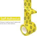 RISEN Cohesive Bandage 2” x 5 Yards, 6 Rolls, Self Adherent Wrap Medical Tape, Adhesive Flexible Breathable First Aid Gauze Ideal for Stretch Athletic