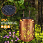 Solar Lanterns Outdoor Waterproof Garden Decor Gifts for Women Mon Grandma Metal Hanging Solar Lights Decoration for Outside LED Lanterns for Yard Patio Lawn Pathway（Hummingbirds）