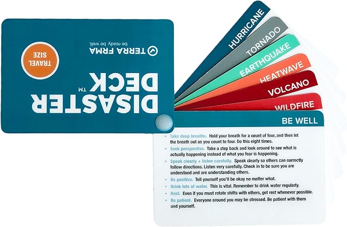 Disaster Deck - Emergency Disaster Survival Cards - Waterproof Pocket Guide for Bug Out Bag Kit