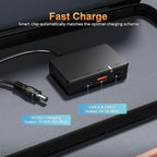 100W Portable Solar Panel for Power Station, 19.8V Foldable Solar Charger with DC/XT60/Anderson Cable & QC3.0 USB Outputs, 23% High Efficiency IP65 Waterproof 2 Kickstands for Outdoor Camping RV Trip