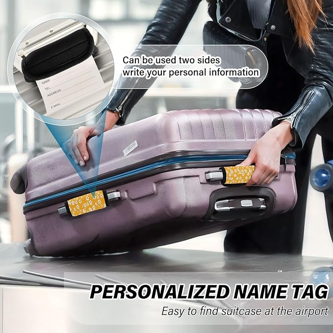 Qilmy Fresh Style Floral Fragments Luggage Handle Wrap 2Pack Luggage Identifiers Tag Comfort Handle Grips Cover for Stroller Suitcase Bag Airplane Travel Accessories1562