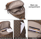 CLUCI Crossbody Bags for Women Men,Leather Sling Bag Cross Body Backpack for Woman Gifts for Women Birthday Unique