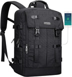 WITZMAN Travel Laptop Backpack for Men Fit 16 inch Computer Carry-on Airline Approved with USB Charging Port(B716 Black)