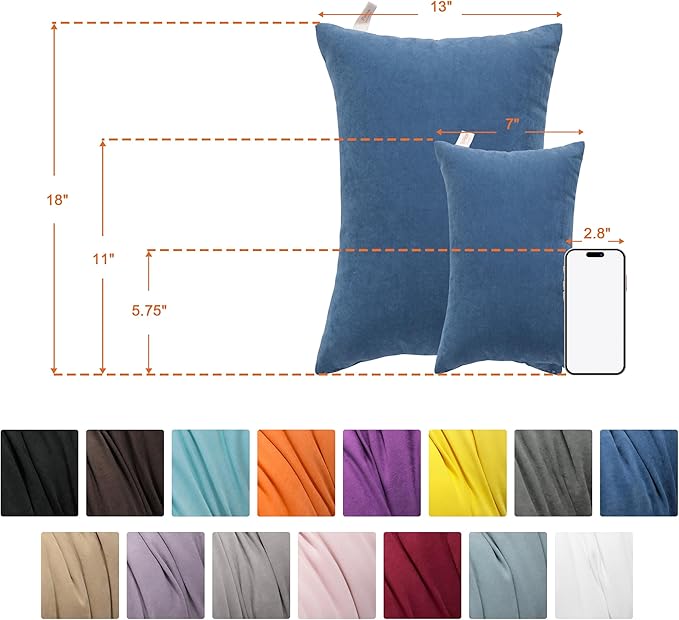 NTBAY Tiny Pillows, Down Alternative 7"x11" Microfiber Mini Pillow for Travel, Pets, Soft Machine Washable Small Pillows for Neck, Wrist, Lumbar and Knee, Red