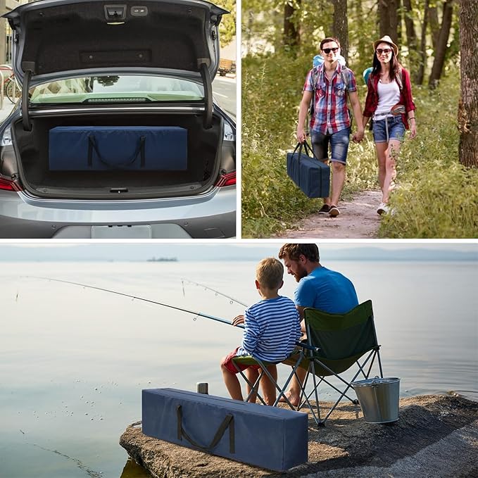 BDL Double Camping Chair Replacement Bag, 40 Inch Extra Large Zippered Cot Bag for Travel Camping Sports Equipment Storage - 2 Pack