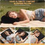 Inflatable Wedge Pillow Camping Cushions – Portable Folding Body Positioners Lightweight Wedge Pillow,Cushion for Yoga,Sleeping,Travel,Reading Lumbar Cushion for Back Pain and Pressure Relief